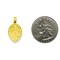 14K Gold Polished Police Officer Badge Pendant Jewelry 23.4mm x 12.4mm